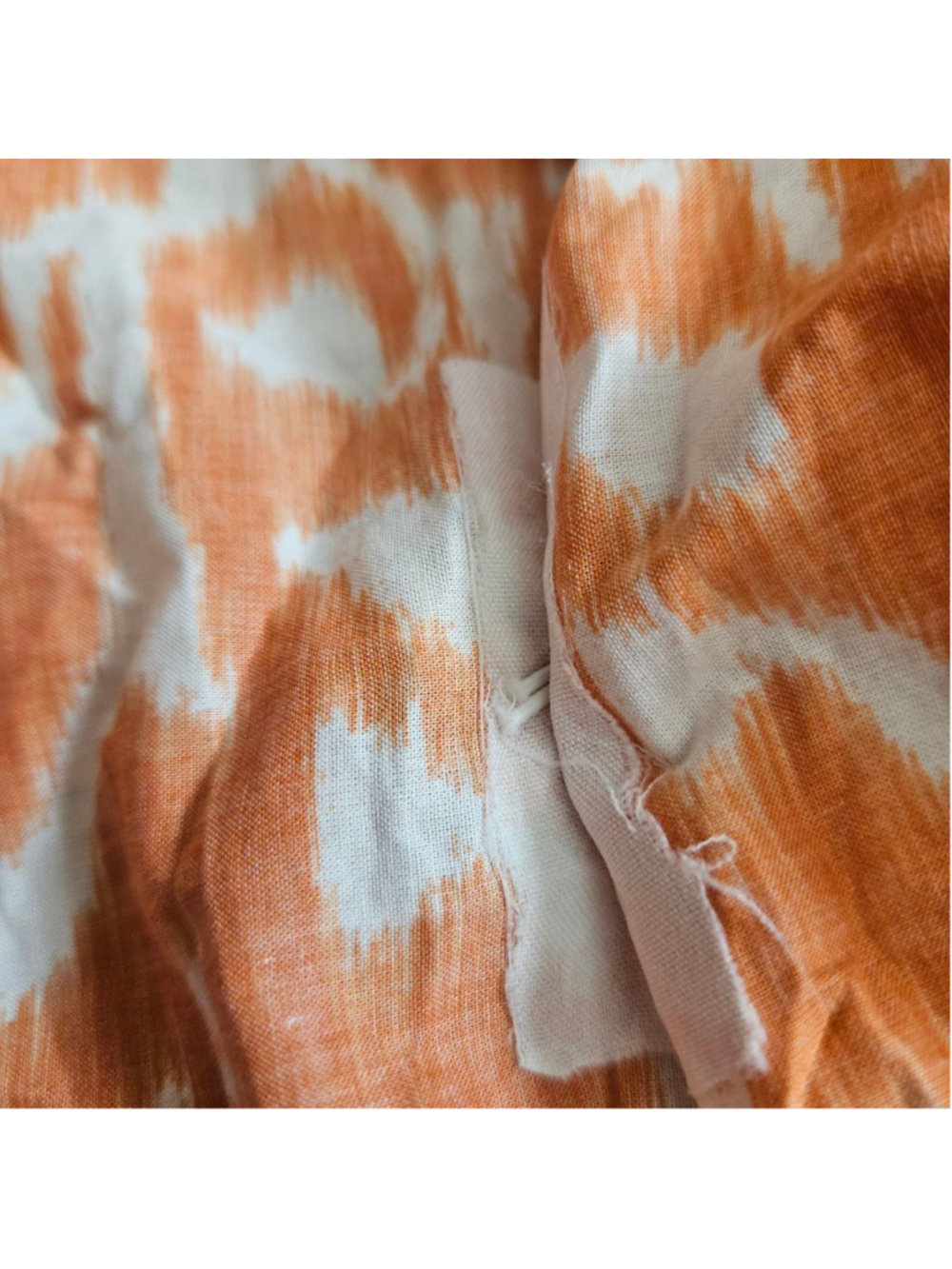 Jim Thompson Orange White Wrap Kaftan Boho Free Size Cotton NWT *READ* - Picture 5 of 9